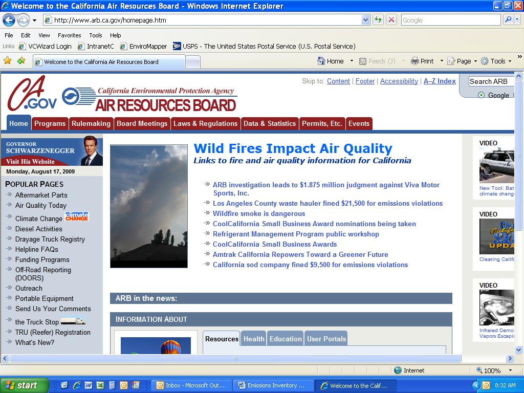 Emissions Inventory Data This document supplements the AB 170 Requirements for General Plans guidance document prepared by the District in April 2009.