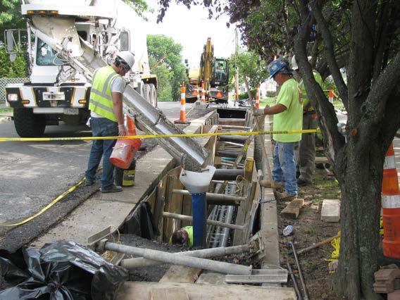 Waterway crossings Install cables between each manhole. Cable splicing and testing in manholes.