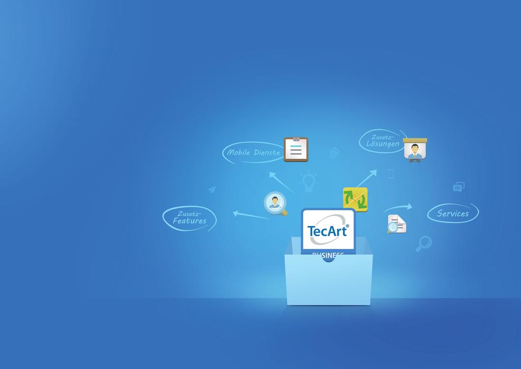 Marketplace & Add-Ons / All-in-One solution through customized extensions Administration The administration of TecArt business software organizes the fundamental structures and access rights of the