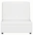 Continental Wedge Ottoman White Leather 30