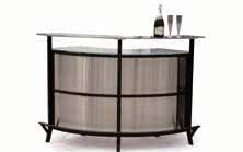 H(Bar) 13 D x 18 H (Shelf) *Includes remote control VIP Glow Bar 4 Frosted