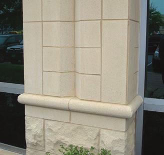 The through-body color and texture of Renaissance stone makes shaping and detailing