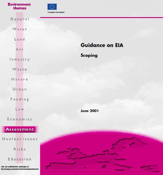 Scoping Checklist (EU, 2001)!