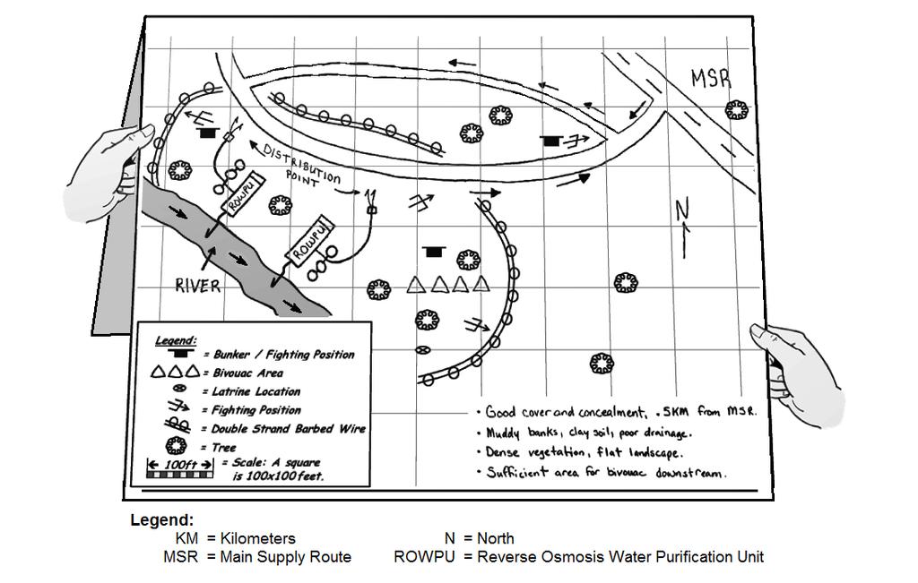 Water Support Planning Coastal Reconnaissance Operations Figure 2-1. Notional water site 2-33. Conducting water treatment operations on a coastline has its own challenges.