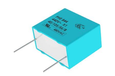 Metallized Polypropylene Film EMI Suppression Capacitors Overview Applications The PHE844 Series is constructed of metallized polypropylene film encapsulated with self-extinguishing resin in a box of