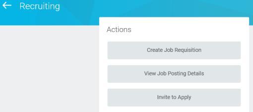 When you have an approved open position, you can create (or finish creating) a requisition to fill that position. 1. From the homepage, click the Recruiting worklet.
