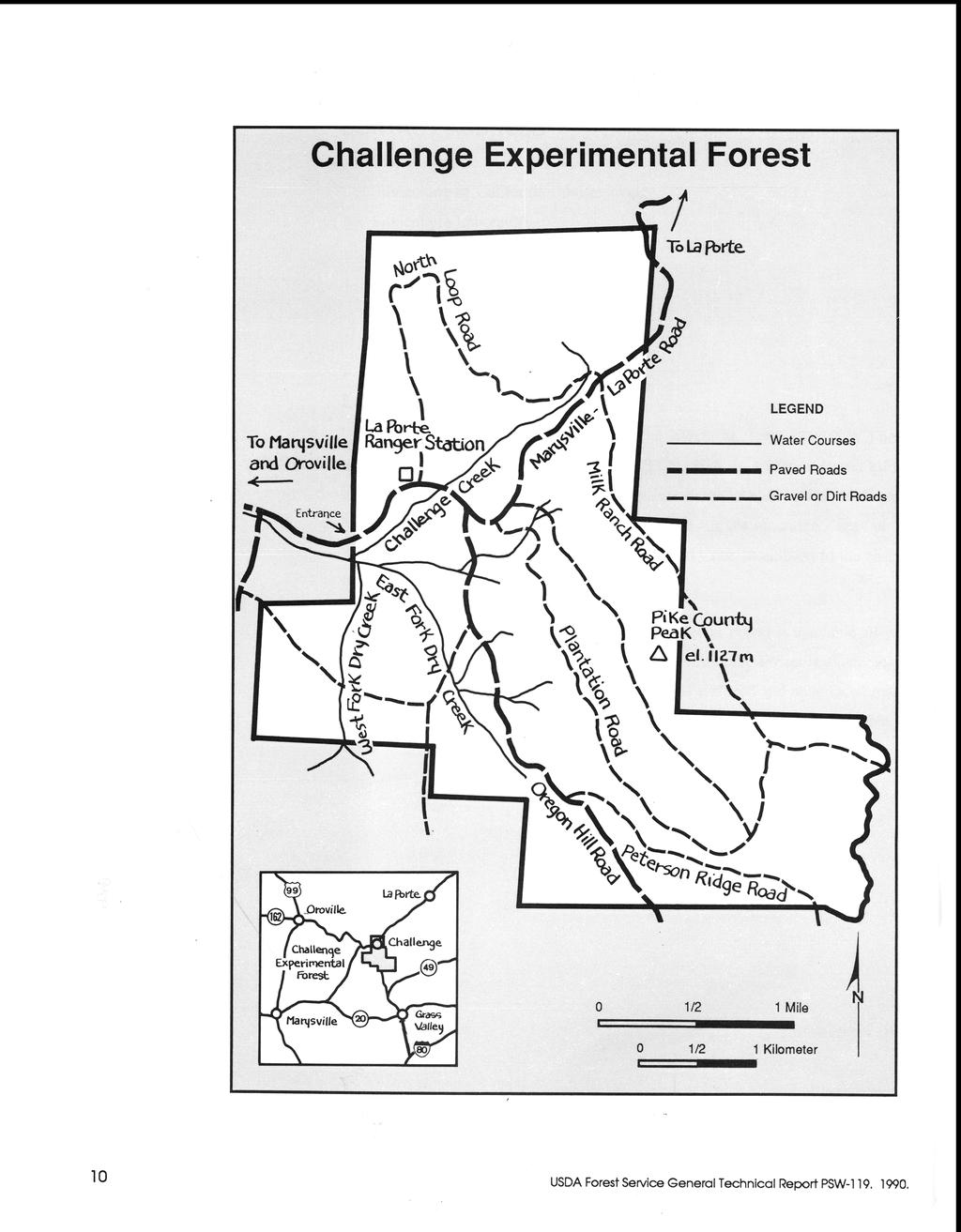 1 Mile 1 Kilometer m 1 USDA Forest