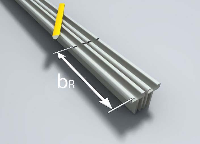 outwards and the hammer head screw location groove faces above. Place the marks for the screws on both assembly rails using a pencil.