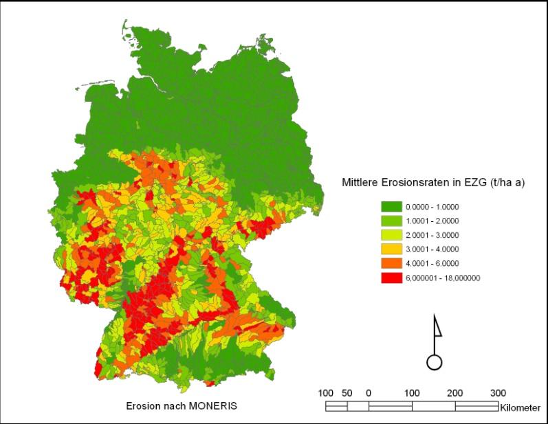 Erosion Soil Loss New Data Base Previous Data Base
