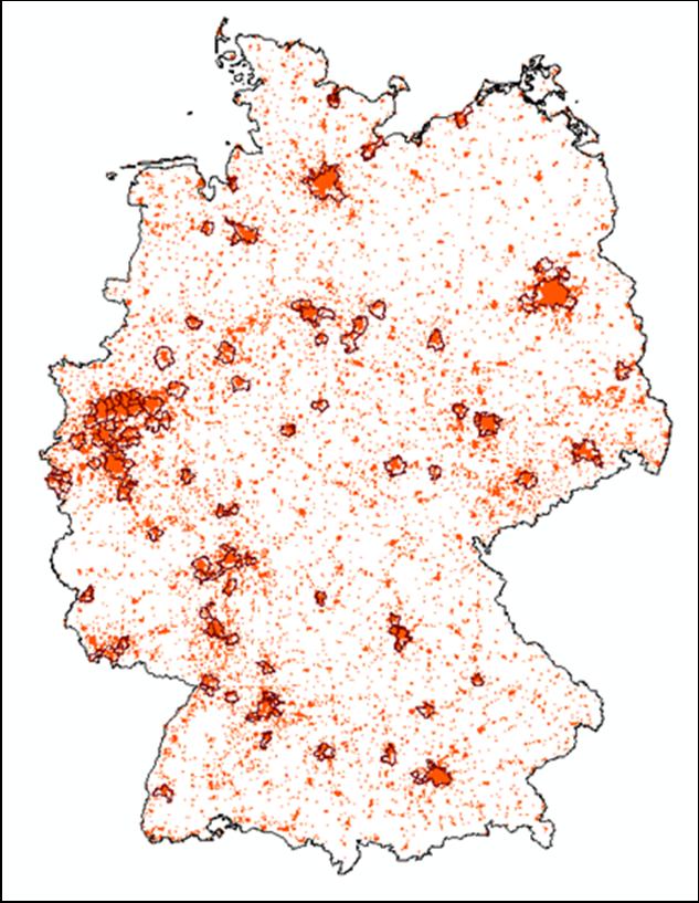 Sewer Systems Specific Surface Loads Development of differentiated specific surface loads: population density (> 1500 inh/km 2 ) more than 200000 inhabitants