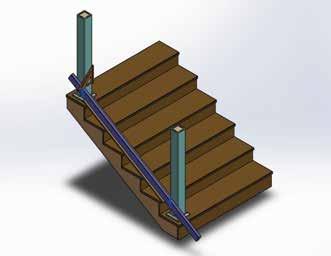 11.6 Installation: Modern Rail Stair Building codes are very specific on the allowable angles and widths of openings between posts for stair applications.