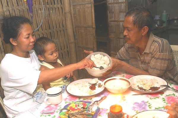 2.5. Rice Consumption Rice Production and Consumption Trends in the Philippines from 2000 to 2015 A Filipino family eating rice.