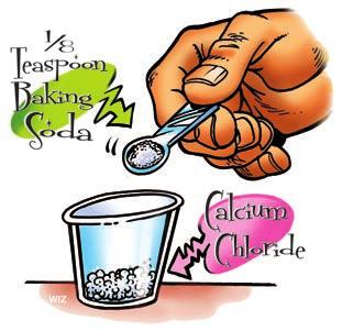 6. Have students test a combination of calcium chloride, baking soda, and water.