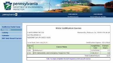 aspx REMINDER: It can take up to 30 days for your Contact Hours to be uploaded to the PA DEP Earthwise website. You can print your certificates from our website?