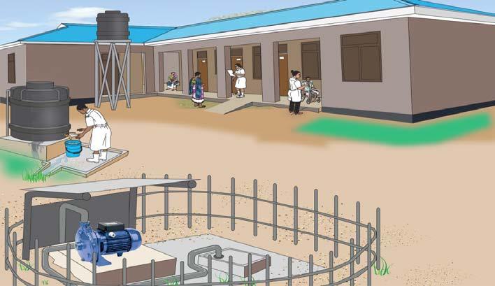 Figure 5.1: Protected water well at health centre Figure 5.