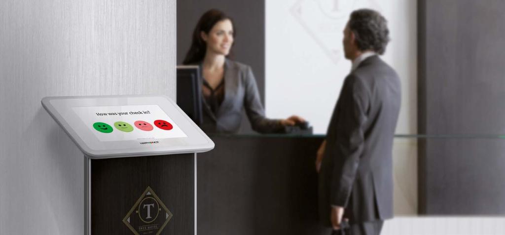 Smiley Touch, Custom branding Smiley Touch Stylish, touch screen feedback collecting solution