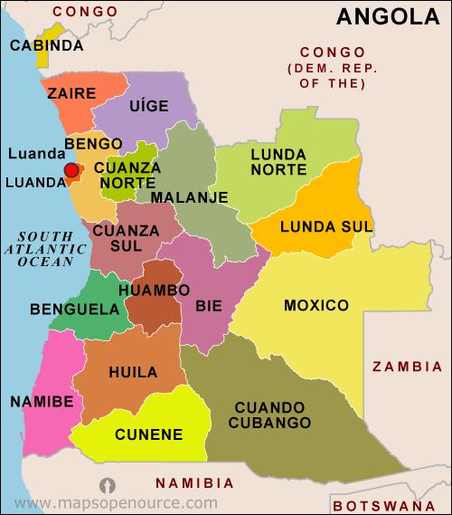 Crop yield potential Angola High yield Medium yield Low yield Kwanza Sul, Benguela, Huambo, Uige, Malange, Moxico, Cabinda, Zaire, Bengo, Luanda, Maize Bie, Huila Kuando Kubango Kwanza Norte, Lunda