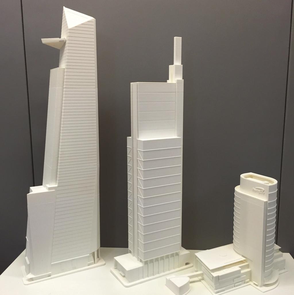 WHOLE BUILDING SCALED MODELS The geometry on 30 Hudson Yards (aka Tower A) is complex, which makes understanding and communicating the project challenging.