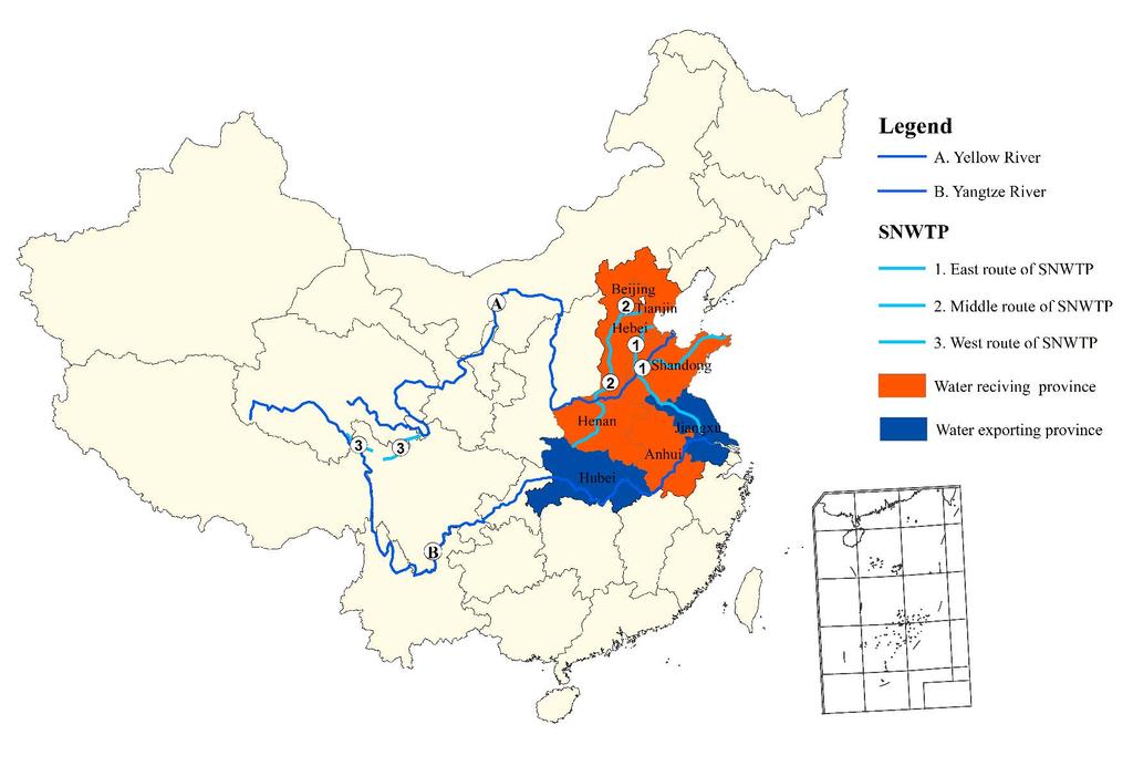 China has been developing over twenty major physical water transfer projects with a total length