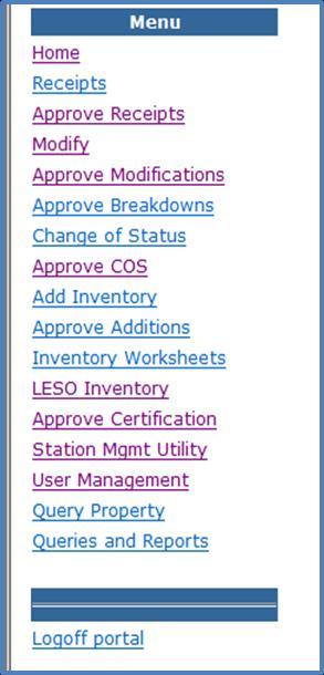 Section 5: Certifying Property Certifying Property ** NOTE--THE LEA MUST RECEIPT FOR ALL PROPERTY IN THEIR RECEIPT QUEUE BEFORE THEIR LESO INVENTORY CERTIFICATION QUEUE WILL ACTIVATE** Certifying