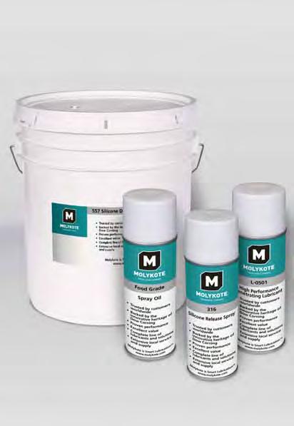 Dispersions and Other Products Molykote dispersions are finely dispersed solids or other lubricants suspended in lubricating fluids.