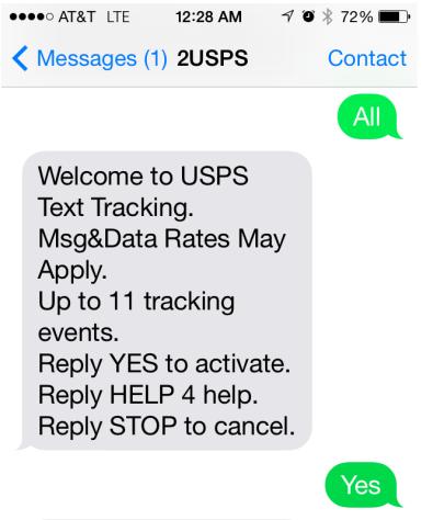 USPS Text Tracking USPS Text Keywords