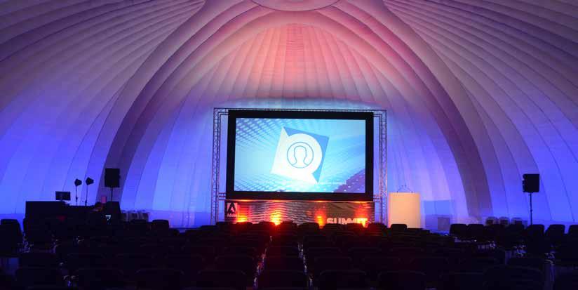 Every inflatable dome can be made in a huge range ofcolours and be fully branded to suit your corporate image.