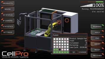 CellPro can be easily configured to present finished parts to the user for inspection through a drawer or chute.