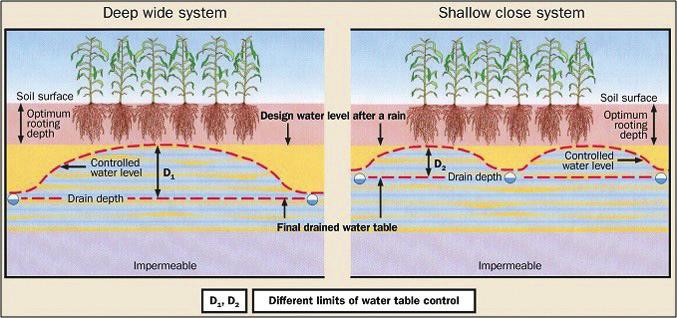 There has been a reported 18-75 percent total flow and nitrate-n reduction depending on system design, location, soil and site conditions (Skaggs et al. 2012).