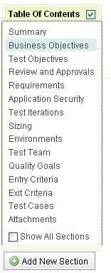 Customizable Test Plans Adaptive and automated test plan management Customizable Test Plan sections can be assigned to individual user roles.