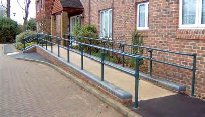 Safety has an ADA railing system -- Kee Access. This system is specifically designed to give a smooth handrail gripping surface.