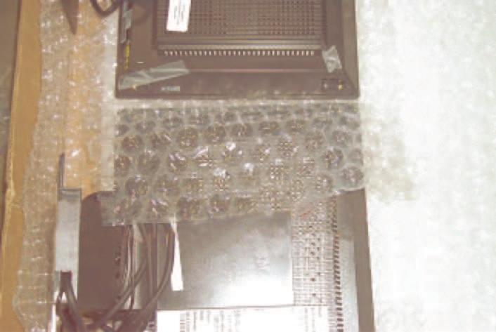 5. Place a small piece of bubble wrap (approximately 12" x 16" ) in between each monitor so that