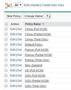 Assigning a Work Days Pattern to a Policy Once you have created your Work Days Pattern, you can then assign it to a Policy by following these steps. 1. Navigate to the Policies tab under Fairsail HCM.