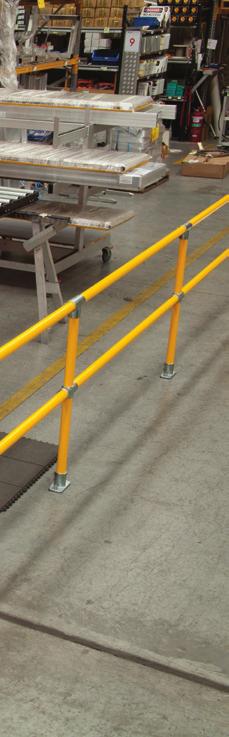 Safestop pedestrian and industrial barrier systems provide protection to valuable plant and equipment and a controlled barrier for workmen undertaking activity in the area as well as guiding