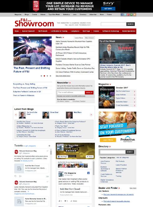 WEBSITES AND E-NEWSLETTERS FI.MAGAZINE.COM ADT-MAGAZINE.
