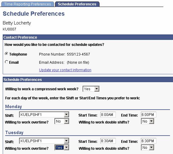 Scheduling Preferences How to Contact Compressed