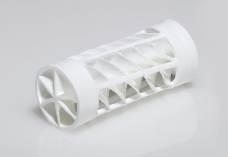 10 Mechanical Properties Mechanical Properties In the figure below, the average offset yield strength of a sintered 3D printed PTFE structure simulating a test specimen is compared to a sintered die
