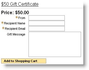 Gift Certificates 190 On sales orders, invoices, or cash sales, select the gift certificate item on the Items subtab, and click in the Gift Certificate column to enter the recipient's information in