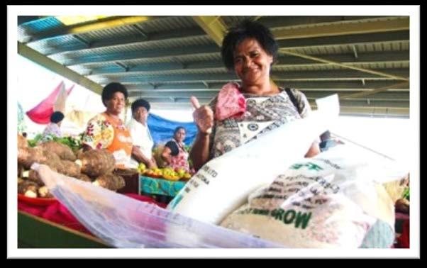 preservation and value-addition Fiji: Support to market vendors Around 1 000 women market vendors farmers affected by Cyclone Winston have