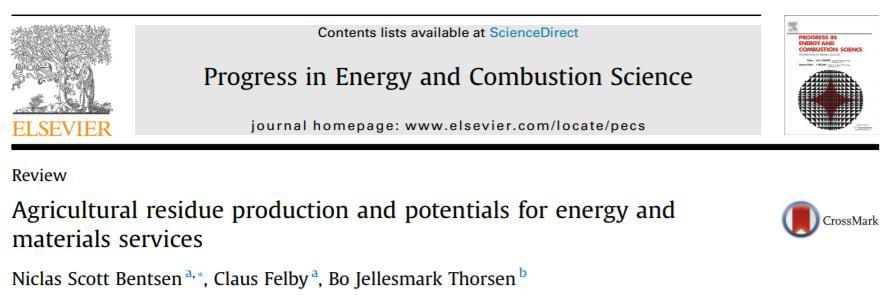 Progress in energy and combustion science, 40, 59-73. Bentsen, N. S., Nilsson, D., & Larsen, S.