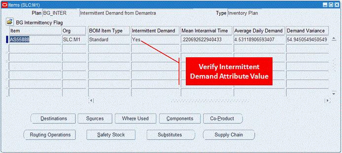 value specified in IMM (NULL) or the specified value is "Auto", the value displayed in the Items page is the value received from Oracle Demand