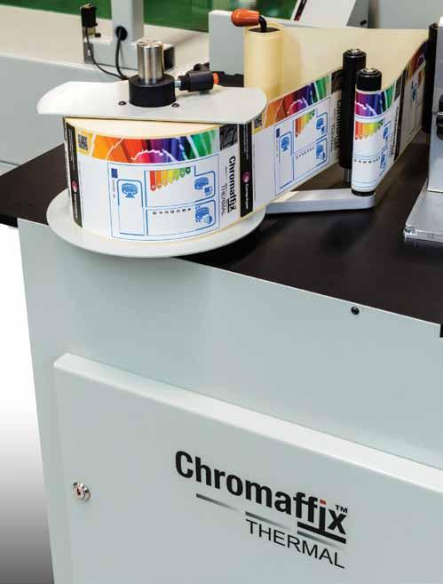 Chromaffix Color Chromaffix Color is the first color print and apply system the entire label is printed for each tire from a blank.