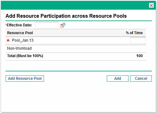 Click Add Participation. The Add Resource Participation across Resource Pools dialog box opens. 5.