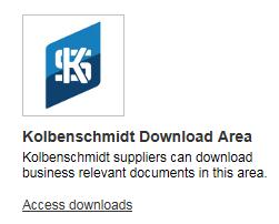 Fig. 3: KS access download area in SupplyOn 7.2.2 Logistic function: The logistic function which is defined by form and dimensions must be taken into account when choosing packaging.