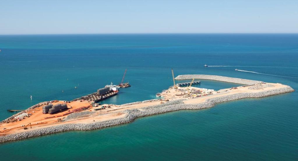 Materials-Offloading Facility The recent completion of the breakwater for the materials-offloading facility, which