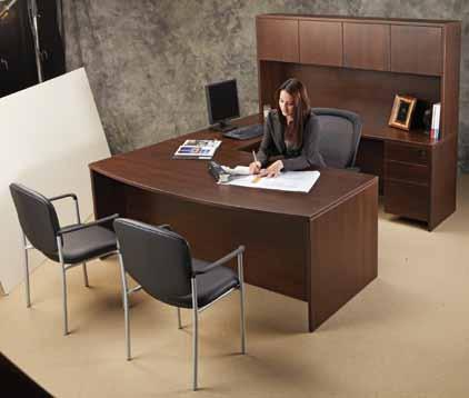 The Transaction line features an On-Desk partition system reducing space requirements and adding modern design to privacy.