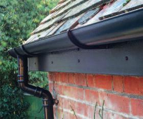 The Heritage guttering comes in a 120mm half round beaded edge gutter with a 63mm circular downpipe system.