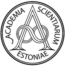 558 Proceedings of the Estonian Academy of Sciences, 2015, 64, 4S, 558 566 doi: 10.3176/proc.2015.4S.03 Available online at www.eap.