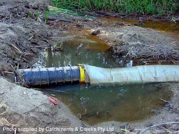 Filter tube Description One or more parallel geotextile filter tubes incorporated into a porous or non-porous embankment placed across the streambed.