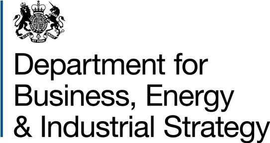 Department for Business, Energy & Industrial Strategy 3 Whitehall Place, London SW1A 2AW E: energy.security@beis.gov.